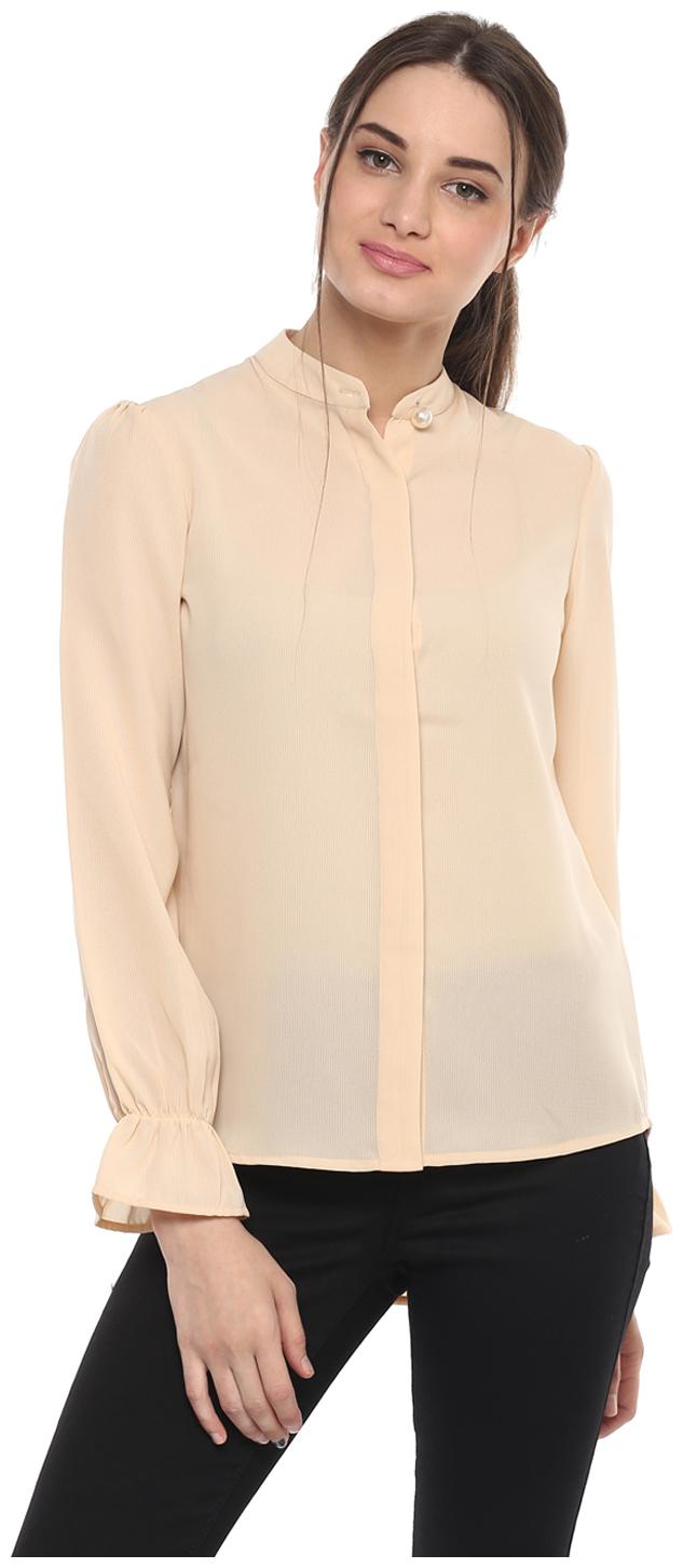 

Soie Women Solid Regular top - Cream