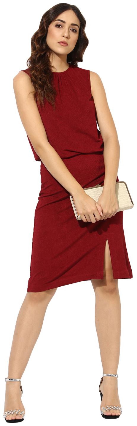 

Soie Women s A-Line Solid Dress