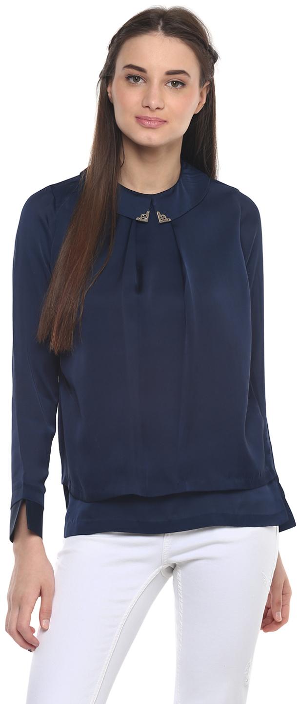 

Soie Women Solid Regular top - Blue