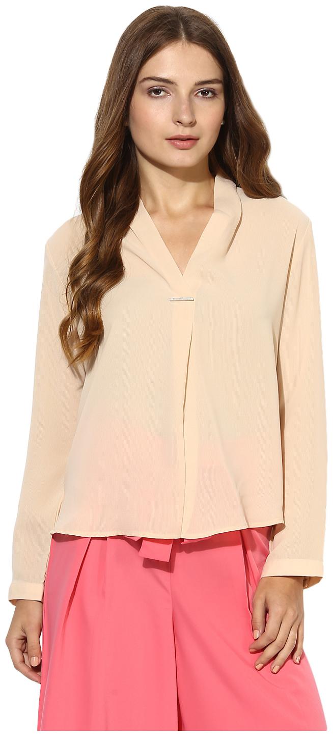 

Soie Women s Cream Metal Detail Casual Top