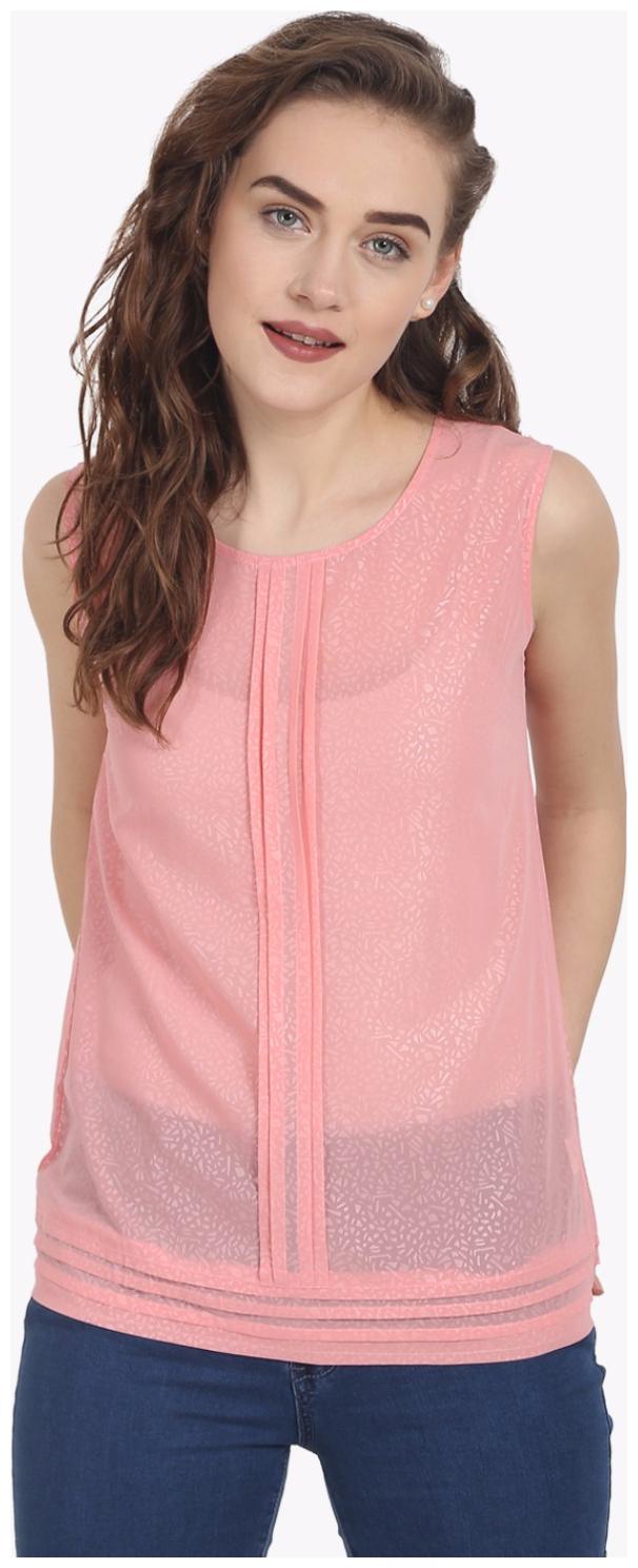 

Soie Women s Light Pink Polyester Top