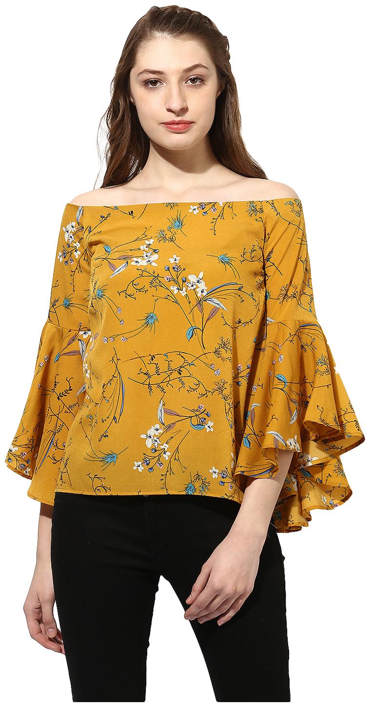 

Soie Women s Printed Off-ShoulderTop