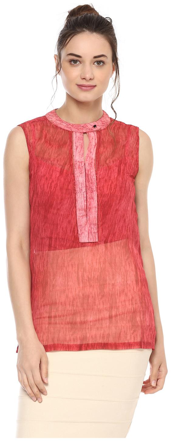 

Soie Women Printed Regular top - Red