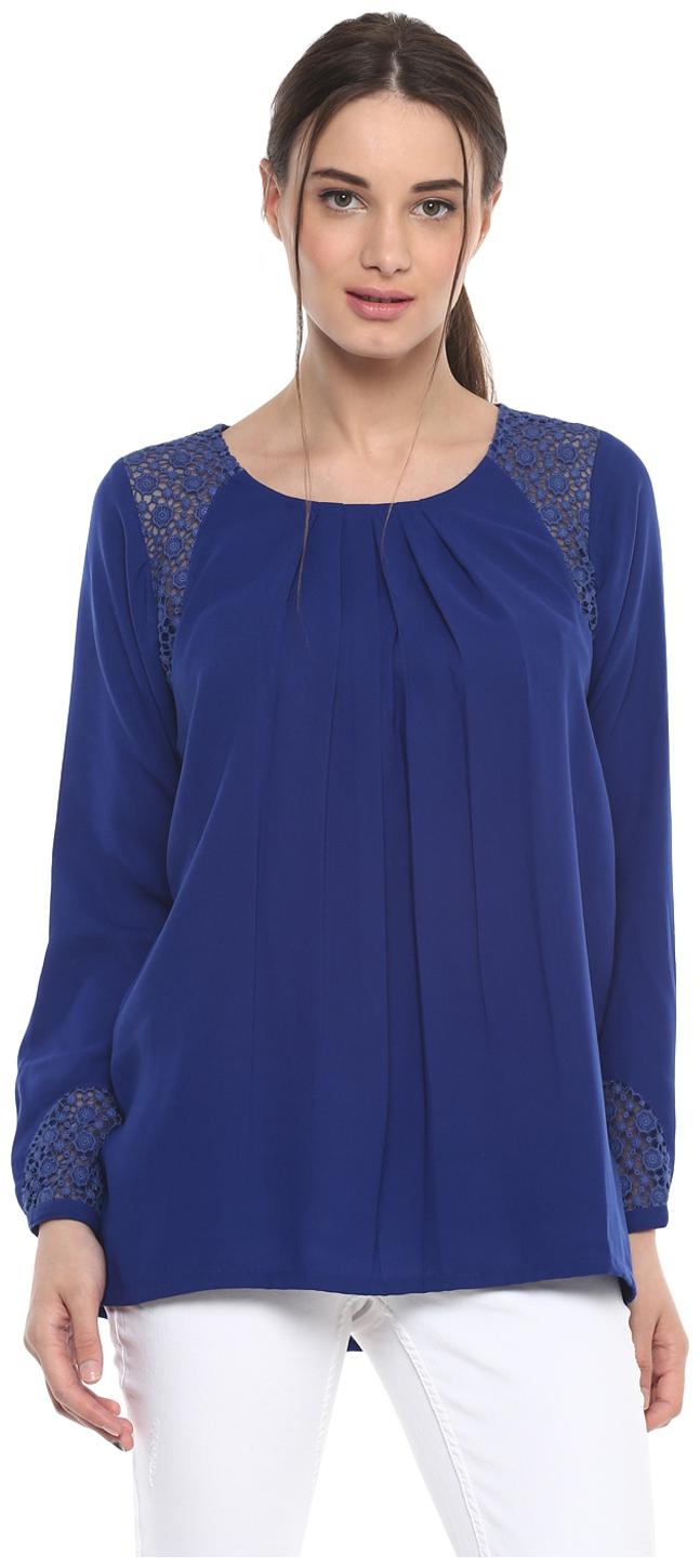 

Soie Women Solid Regular top - Blue
