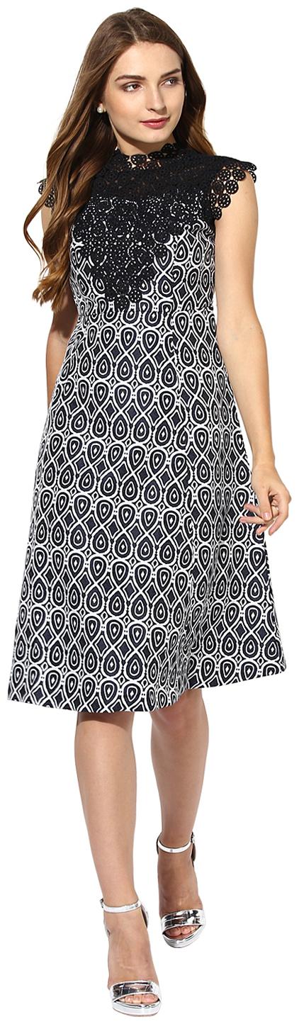 

Soie Grey Printed Bodycon dress