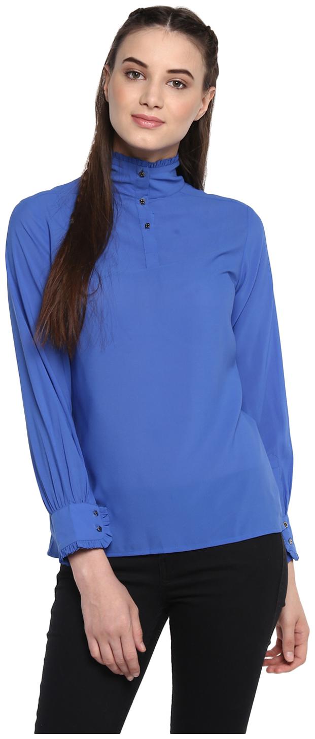 

Soie Women Solid Regular top - Blue