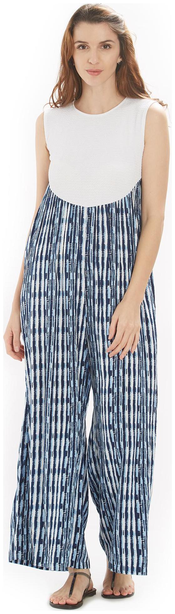 

Soie Printed Jumpsuit - White