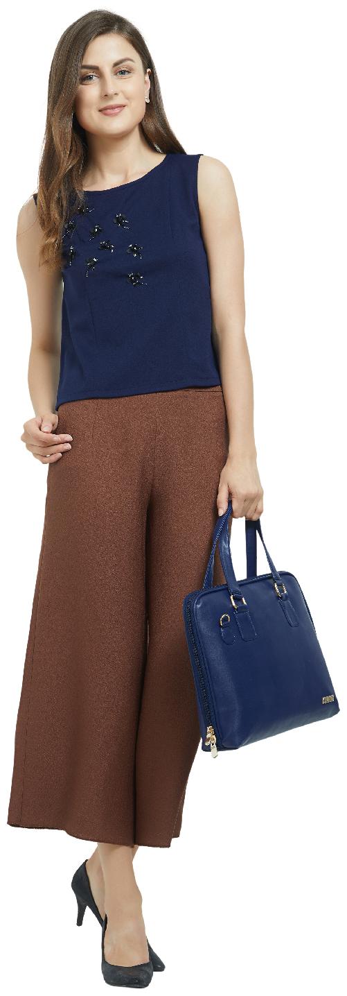 

Soie Women Solid Regular top - Blue