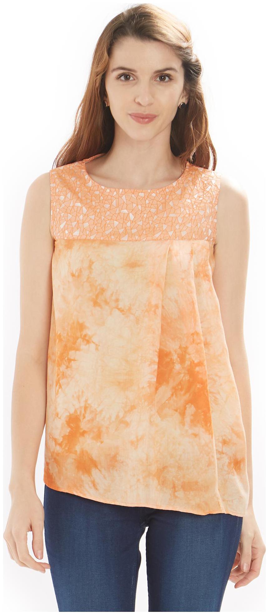 

Soie Women Self design Regular top - Orange