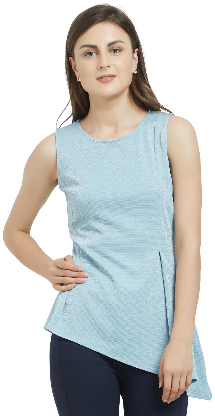

Soie Women Printed Regular top - Blue