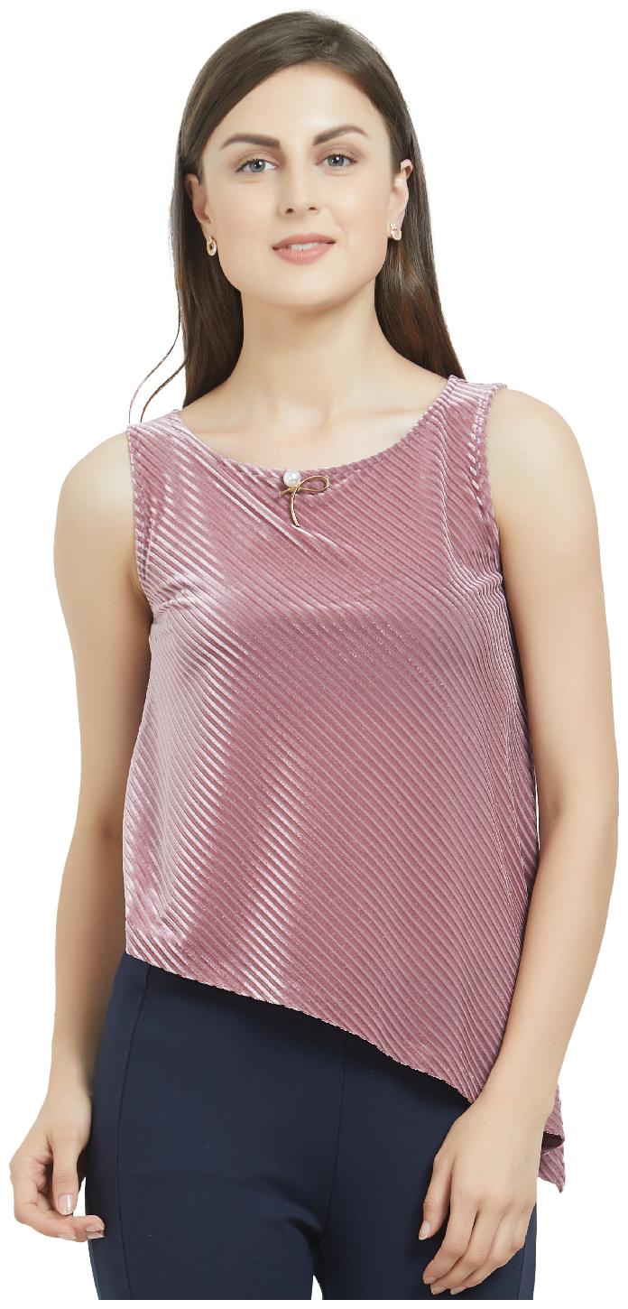 

Soie Women Printed Regular top - Pink