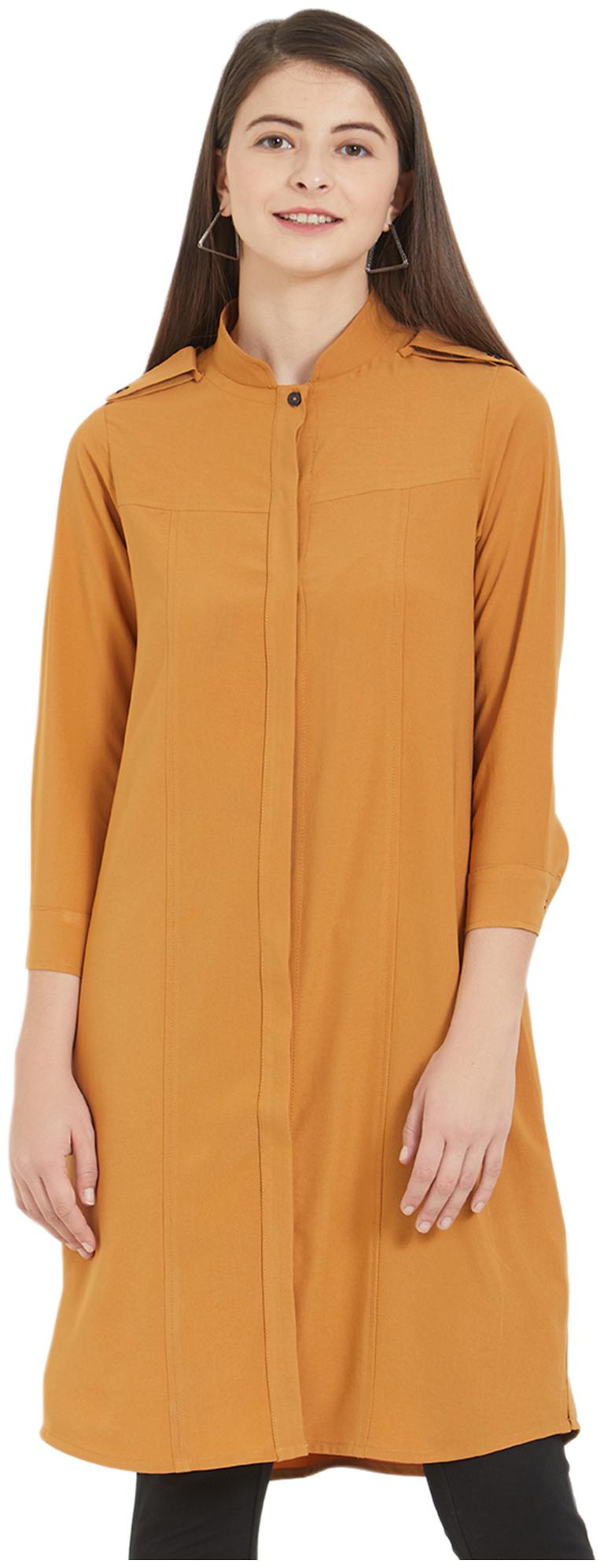 

Soie Women Solid Regular tunic - Brown