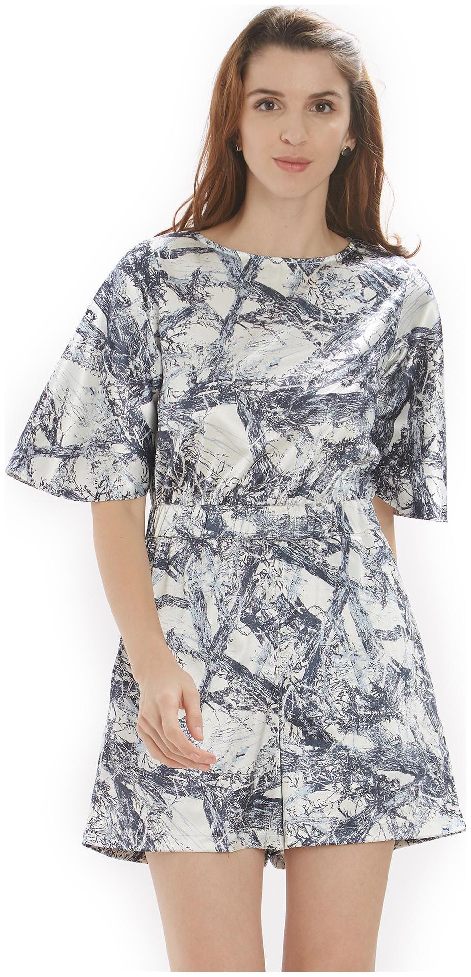 

Soie Printed Jumpsuit - Grey