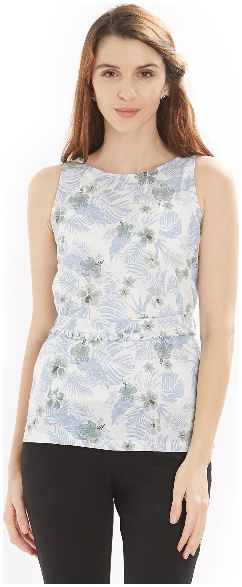 

Soie Women Printed Regular top - Blue