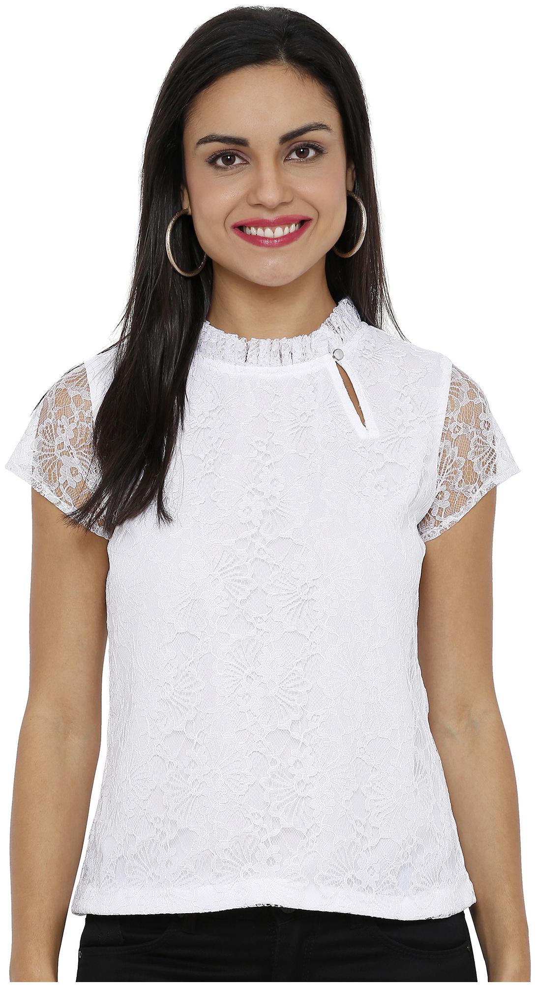 

Soie Women Floral Regular top - White