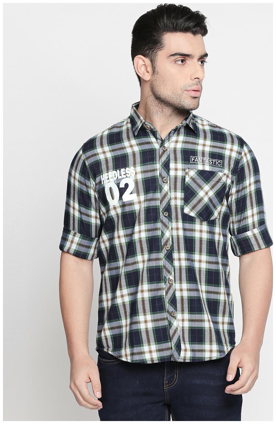 

SOLEMIO Men Multi Checked Regular Fit Casual Shirt