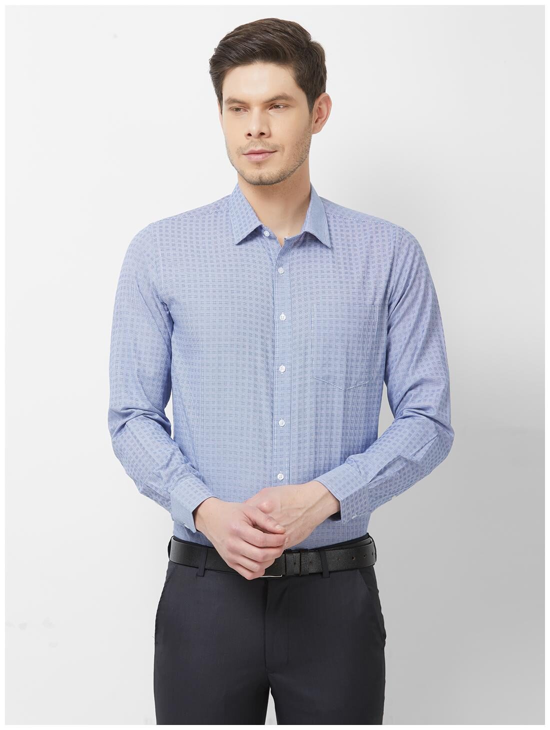 

Solemio Men Regular fit Formal Shirt - Blue
