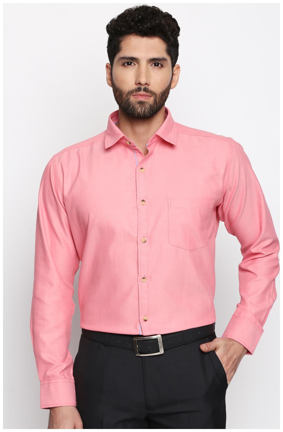 

SOLEMIO Men Regular fit Formal Shirt - Pink