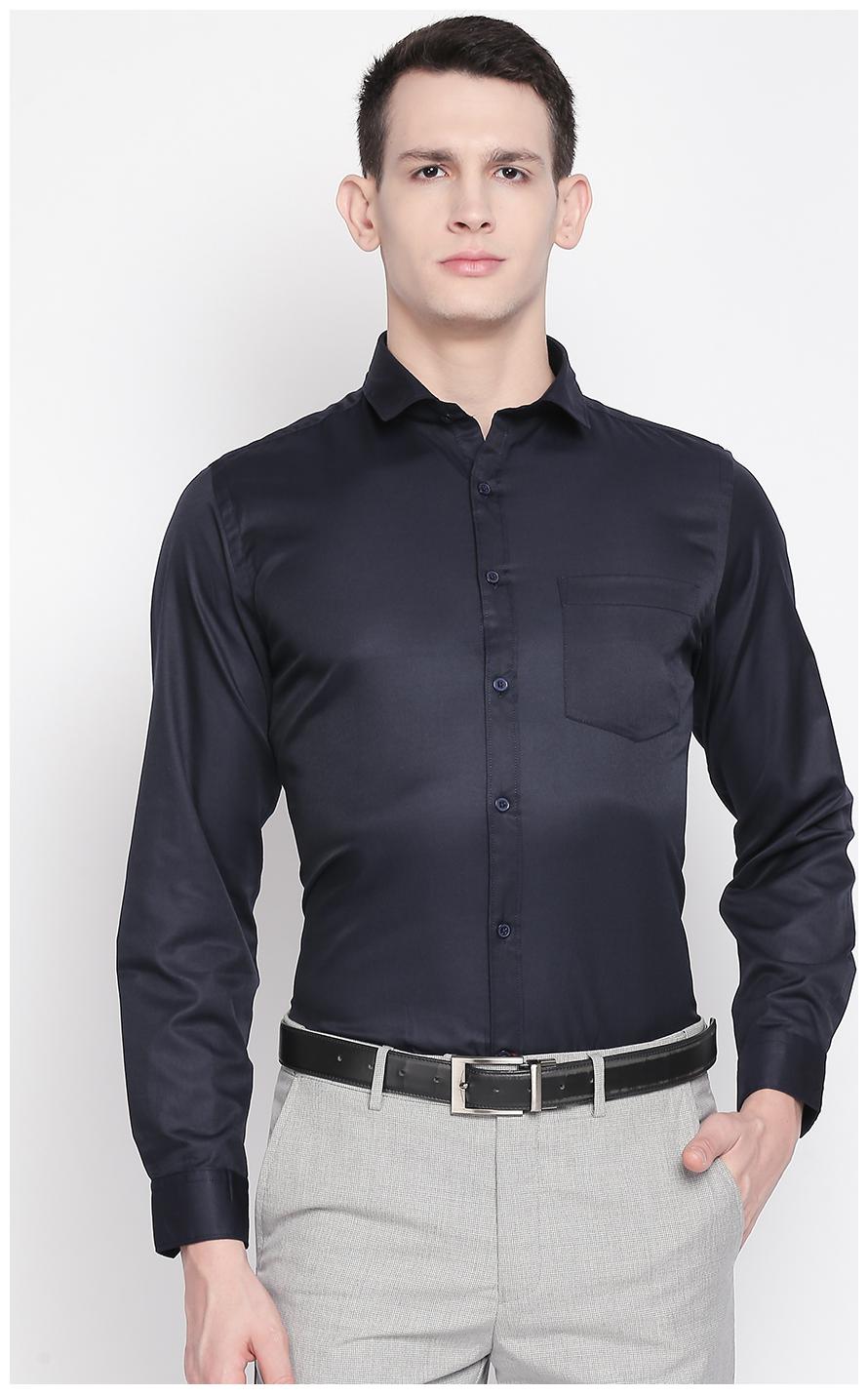 

SOLEMIO Men Regular fit Formal Shirt - Blue