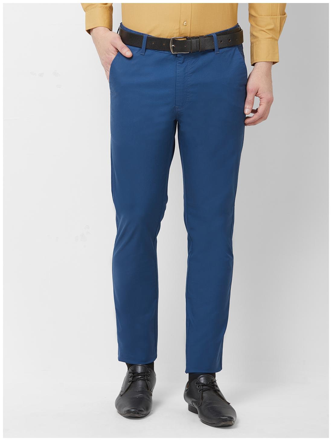 

Solemio Men Blue Solid Regular fit Chinos