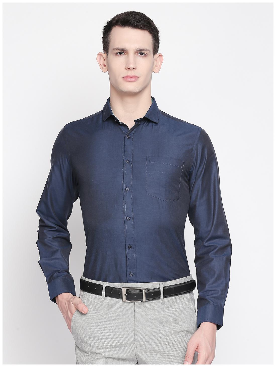 

Solemio Men Regular fit Formal Shirt - Blue