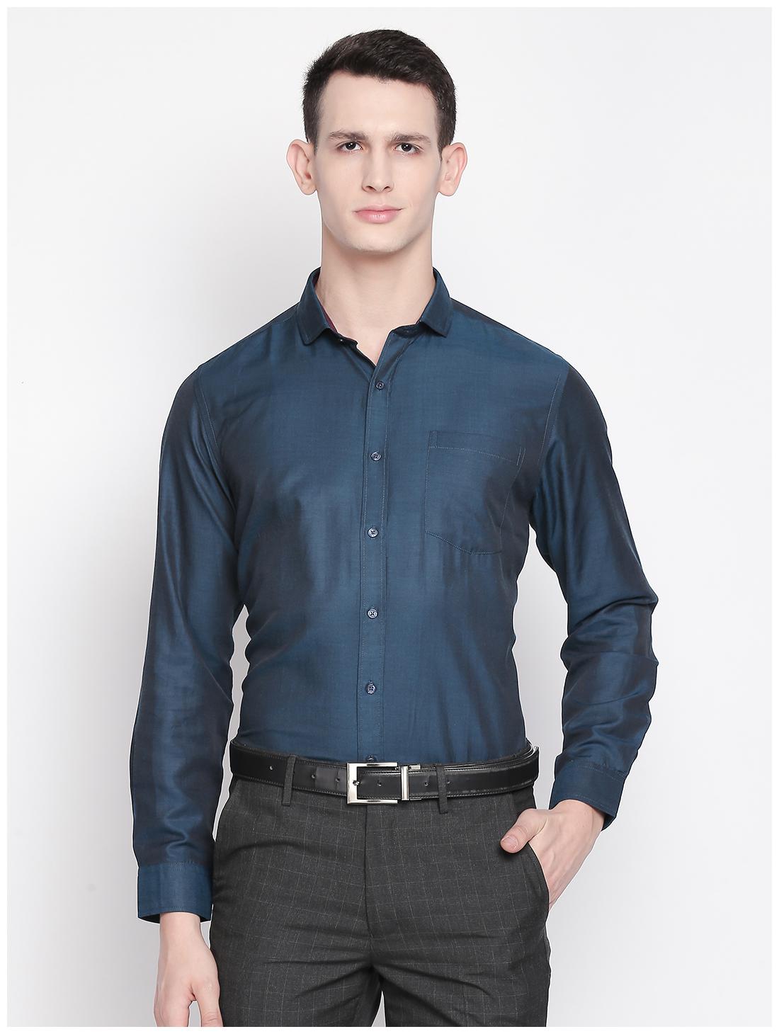 

Solemio Men Regular fit Formal Shirt - Blue