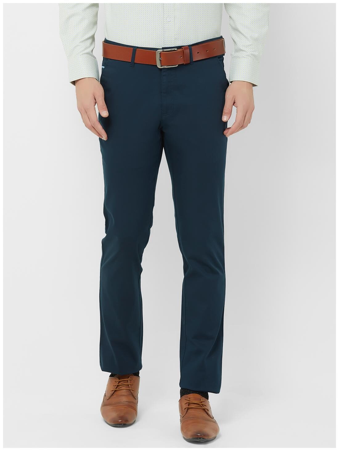 

Solemio Men Blue Solid Regular fit Chinos