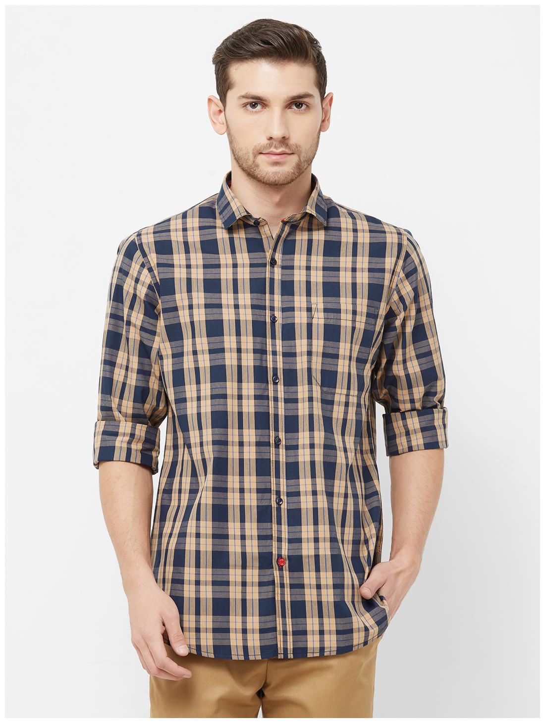 

Solemio Men Multi Checked Regular Fit Casual Shirt