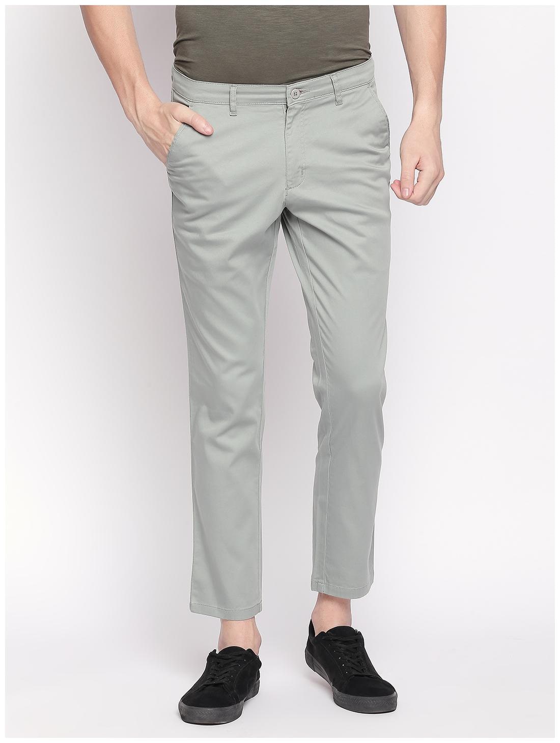 

Solemio Men Green Solid Regular fit Chinos