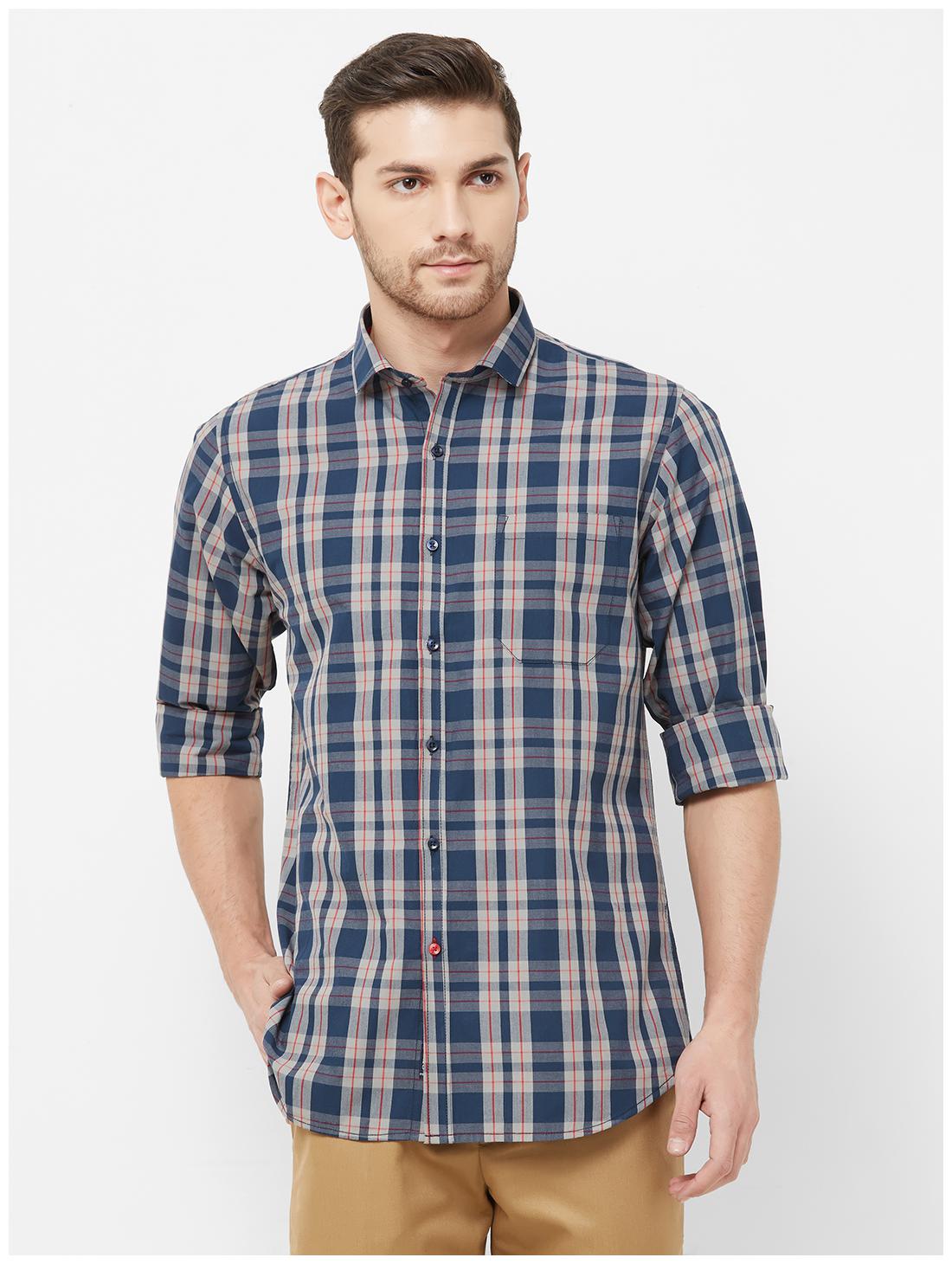 

Solemio Men Multi Checked Regular Fit Casual Shirt