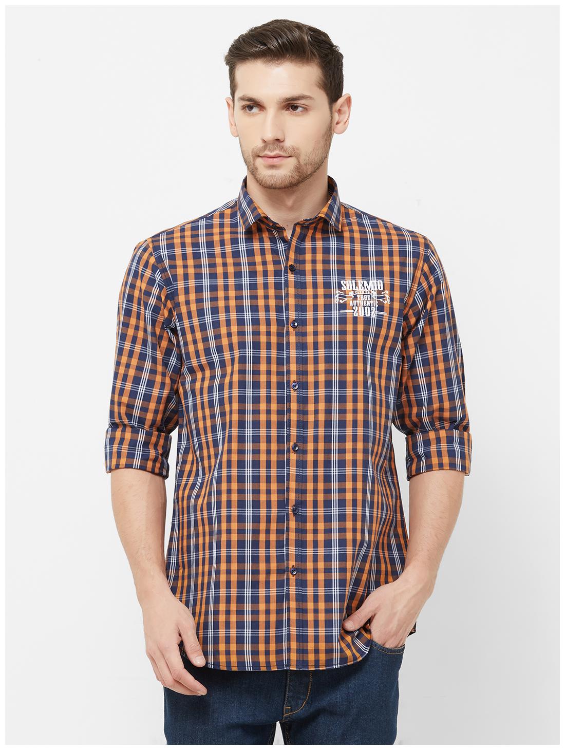 

Solemio Men Multi Checked Regular Fit Casual Shirt