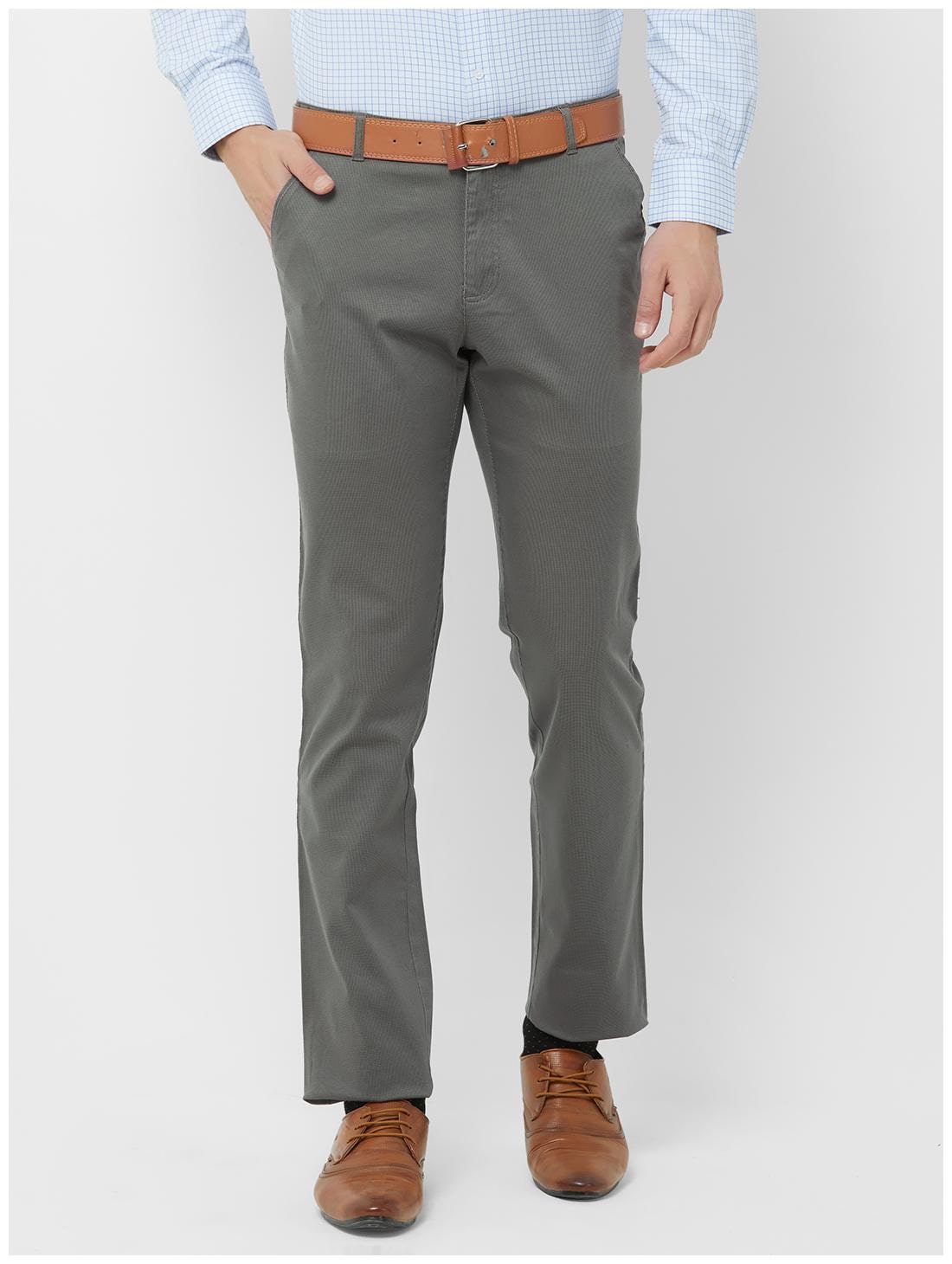 

Solemio Men Grey Solid Regular fit Chinos