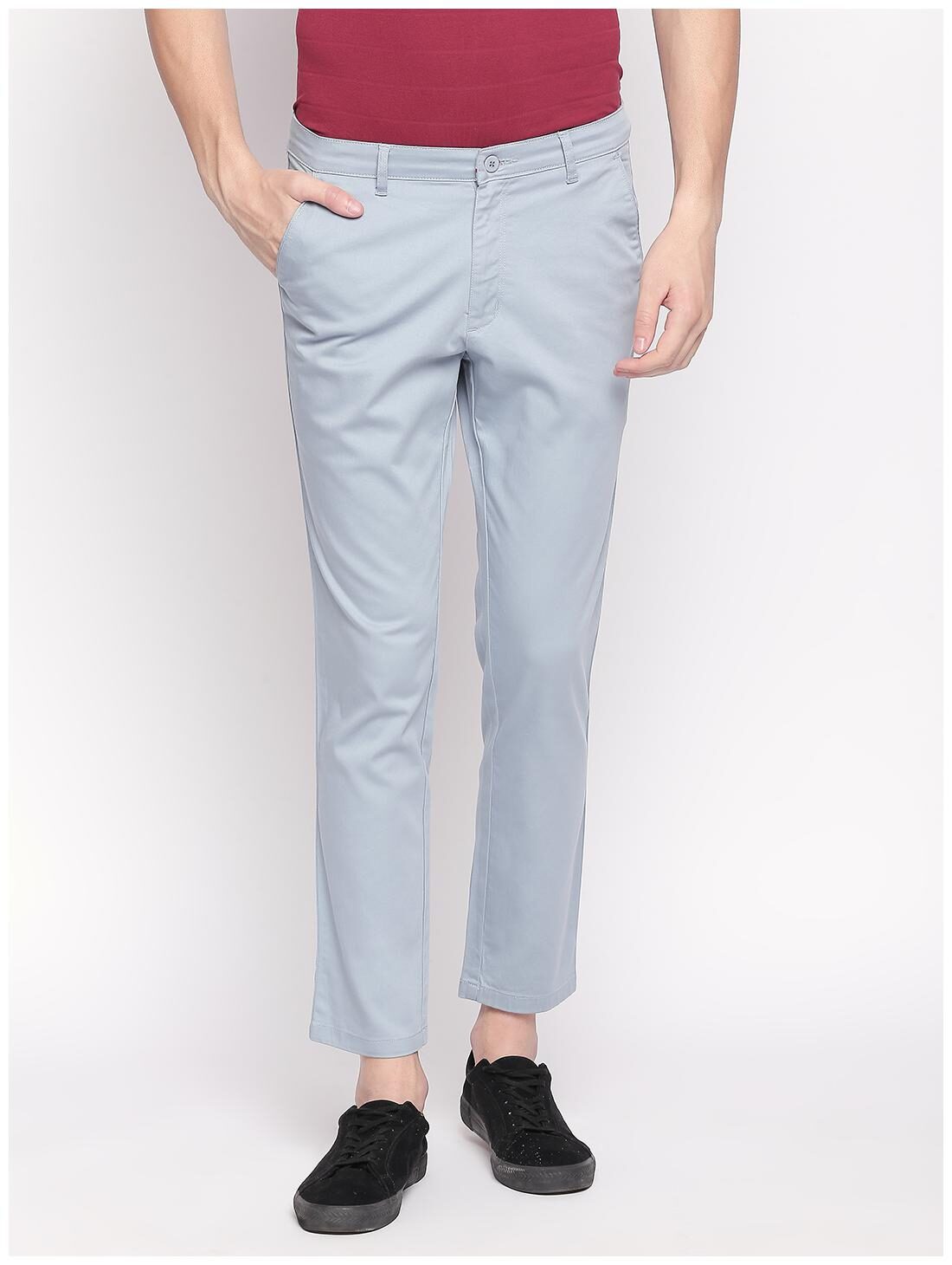 

Solemio Men Blue Solid Regular fit Chinos