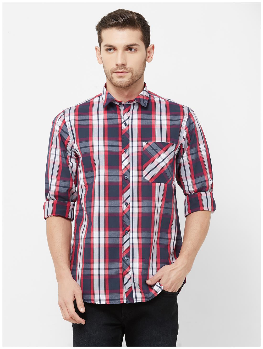 

Solemio Men Multi Checked Regular Fit Casual Shirt