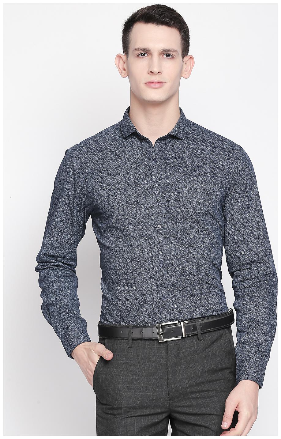 

SOLEMIO Men Regular fit Formal Shirt - Blue