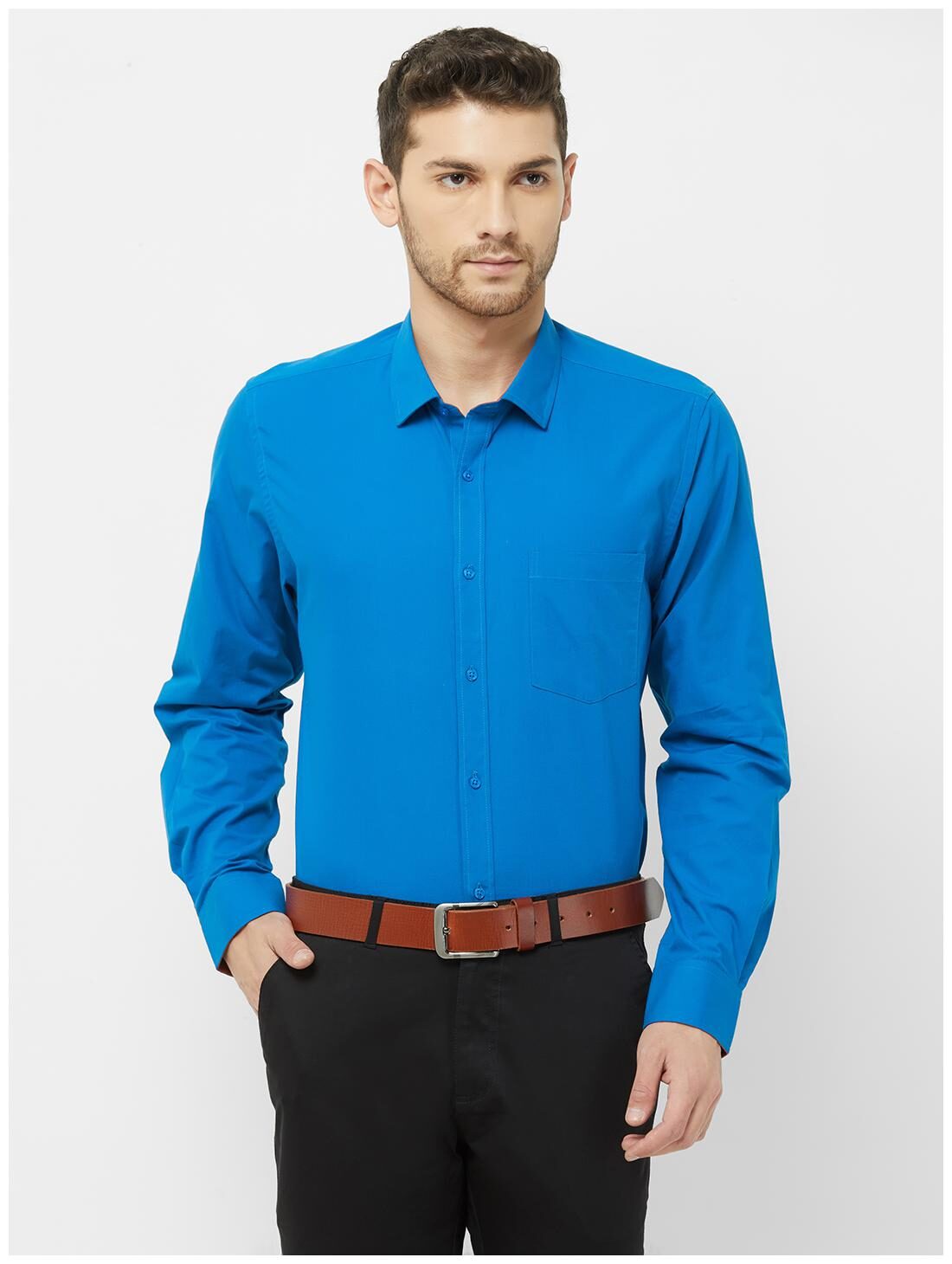 

Solemio Men Regular fit Formal Shirt - Blue
