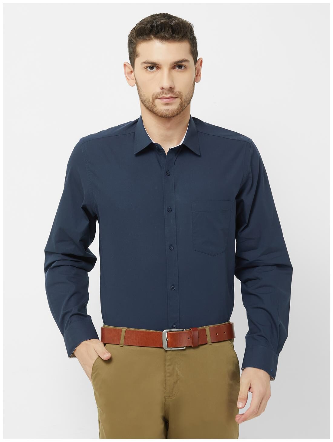 

Solemio Men Regular fit Formal Shirt - Blue