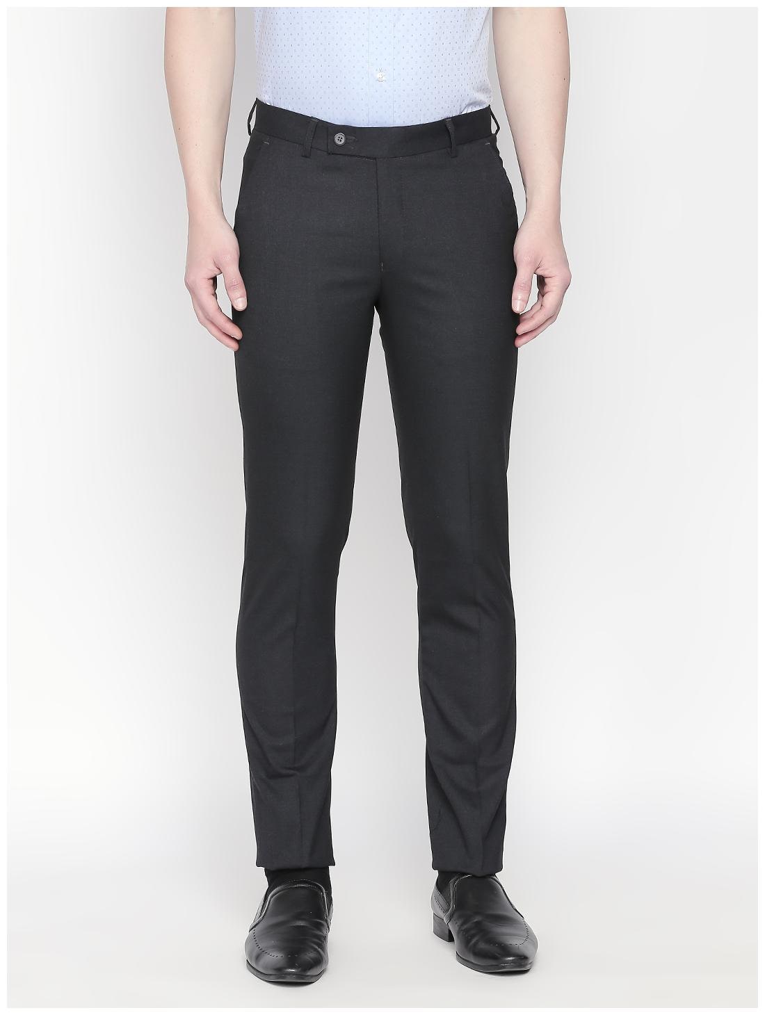 

Solemio Men Solid Slim Fit Formal Trouser - Blue