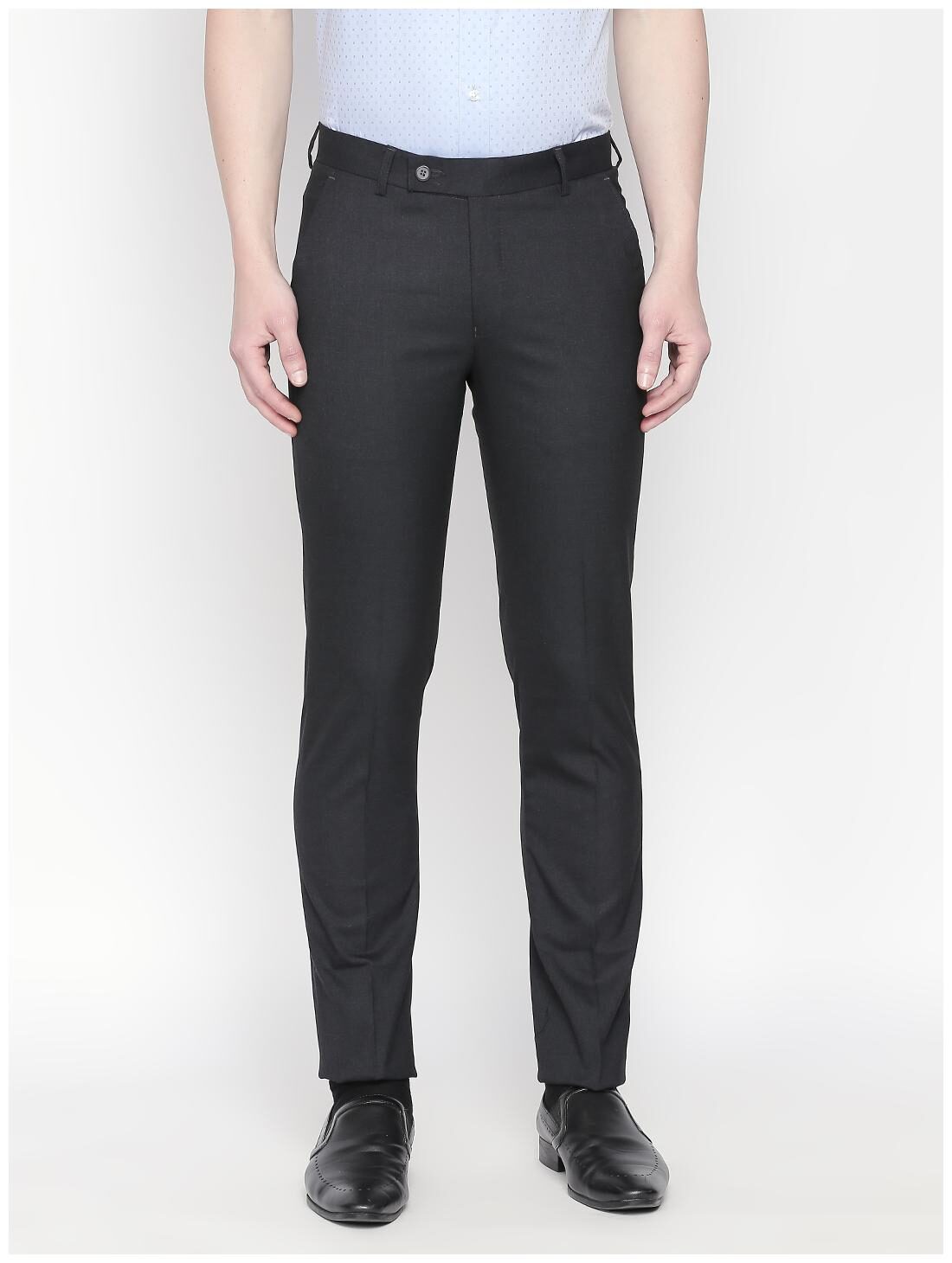 

Solemio Men Solid Slim Fit Formal Trouser - Blue