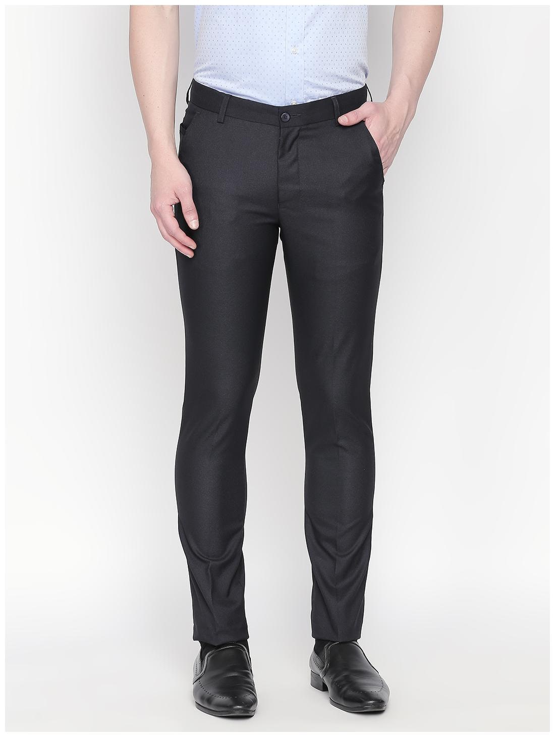 

Solemio Men Solid Slim Fit Formal Trouser - Blue