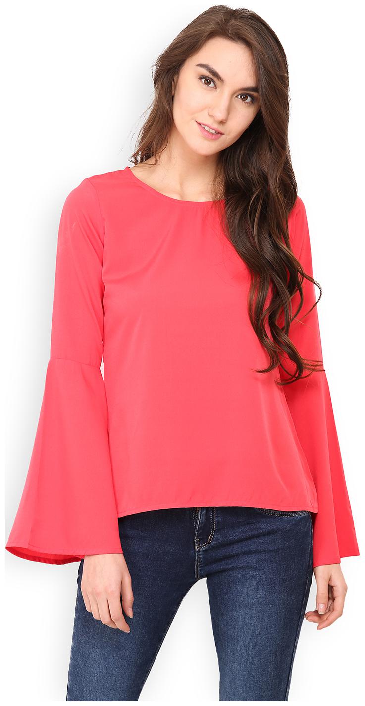 

Trend Arrest Women Solid Regular top - Pink