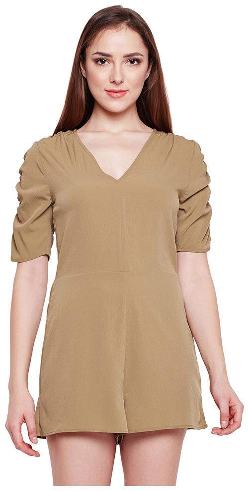 

OXOLLOXO Solid Jumpsuit - Brown