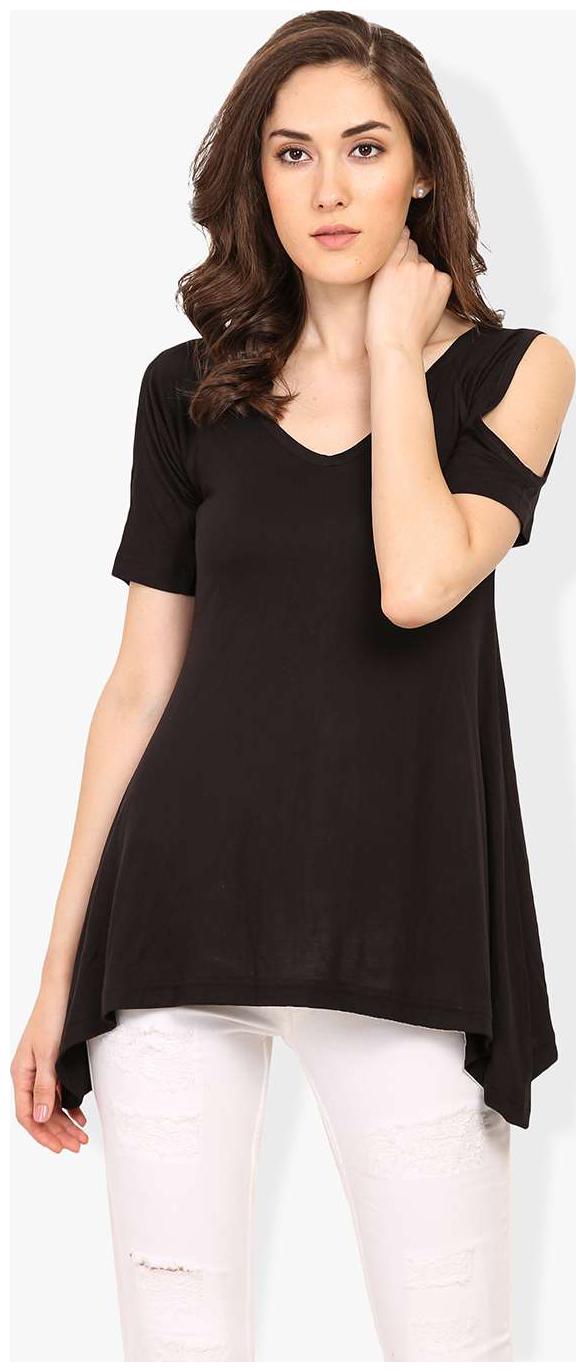 

Trend Arrest Women Solid A-line top - Black