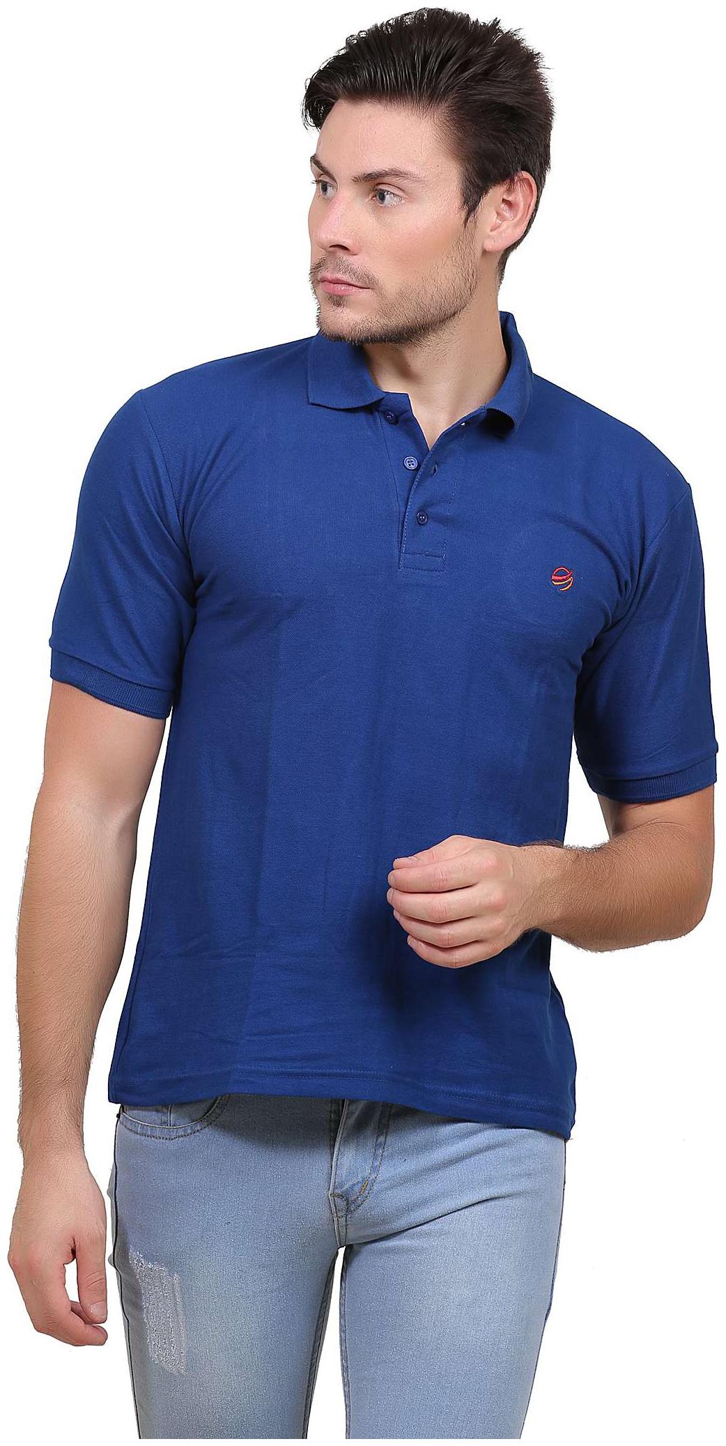 

ZEOLIX Men Blue Regular fit Cotton Polo collar T-Shirt - Pack Of 1