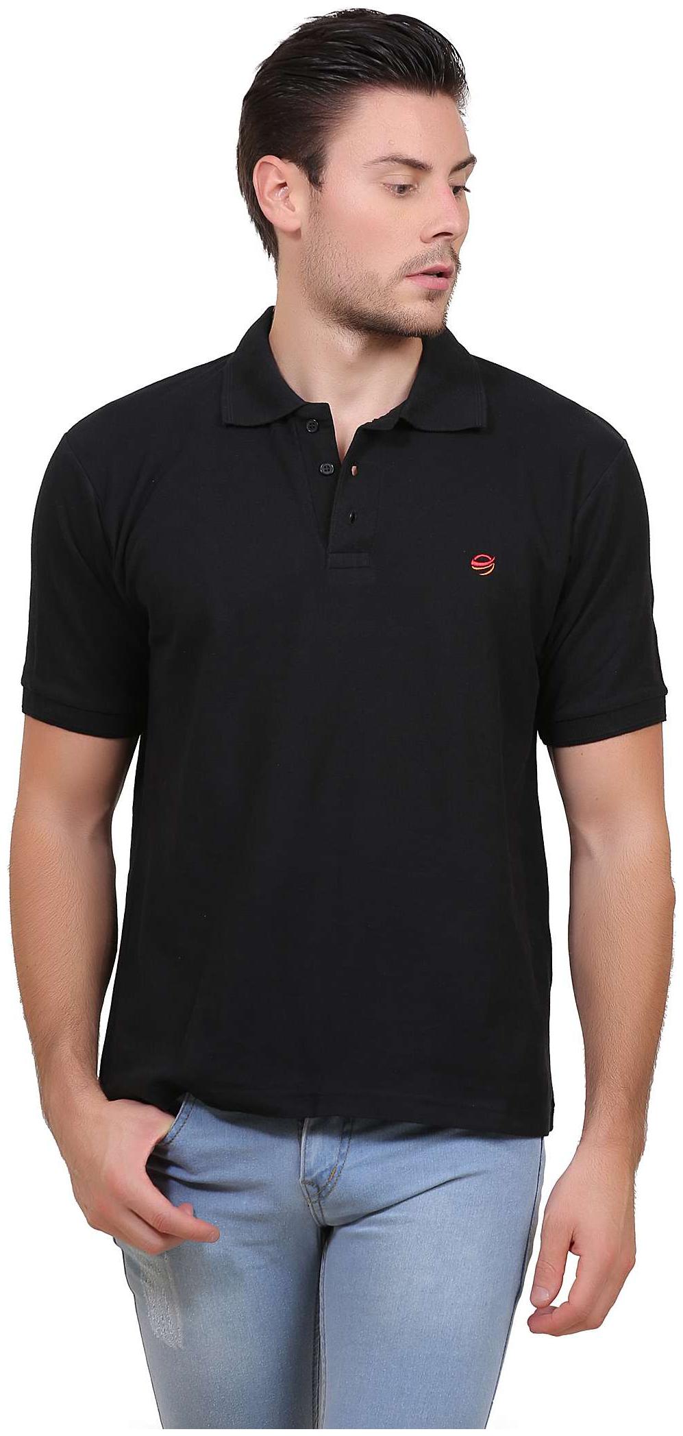 

ZEOLIX Men Black Regular fit Cotton Polo collar T-Shirt - Pack Of 1