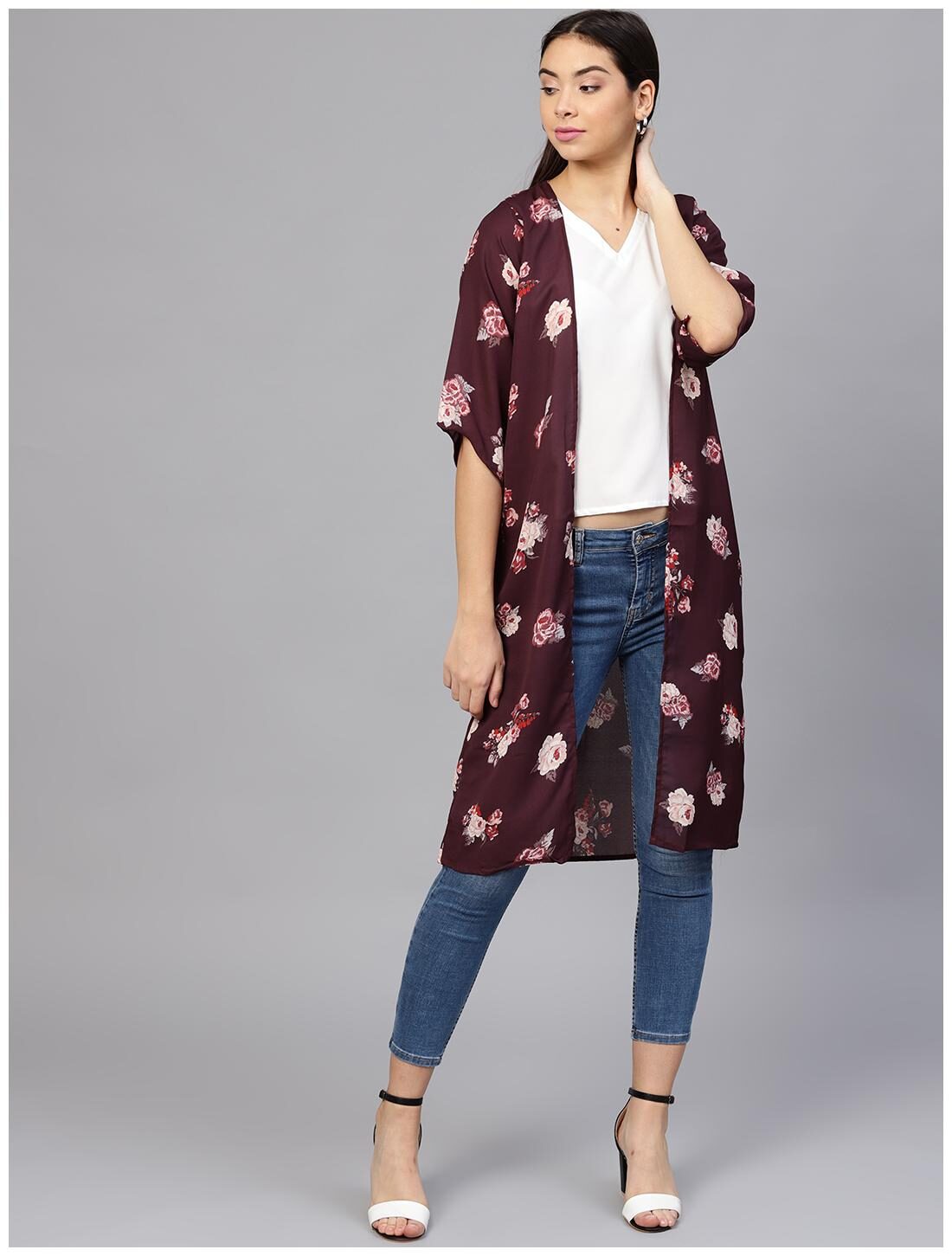 

AASI- HOUSE OF NAYO Women Printed Regular top - Brown