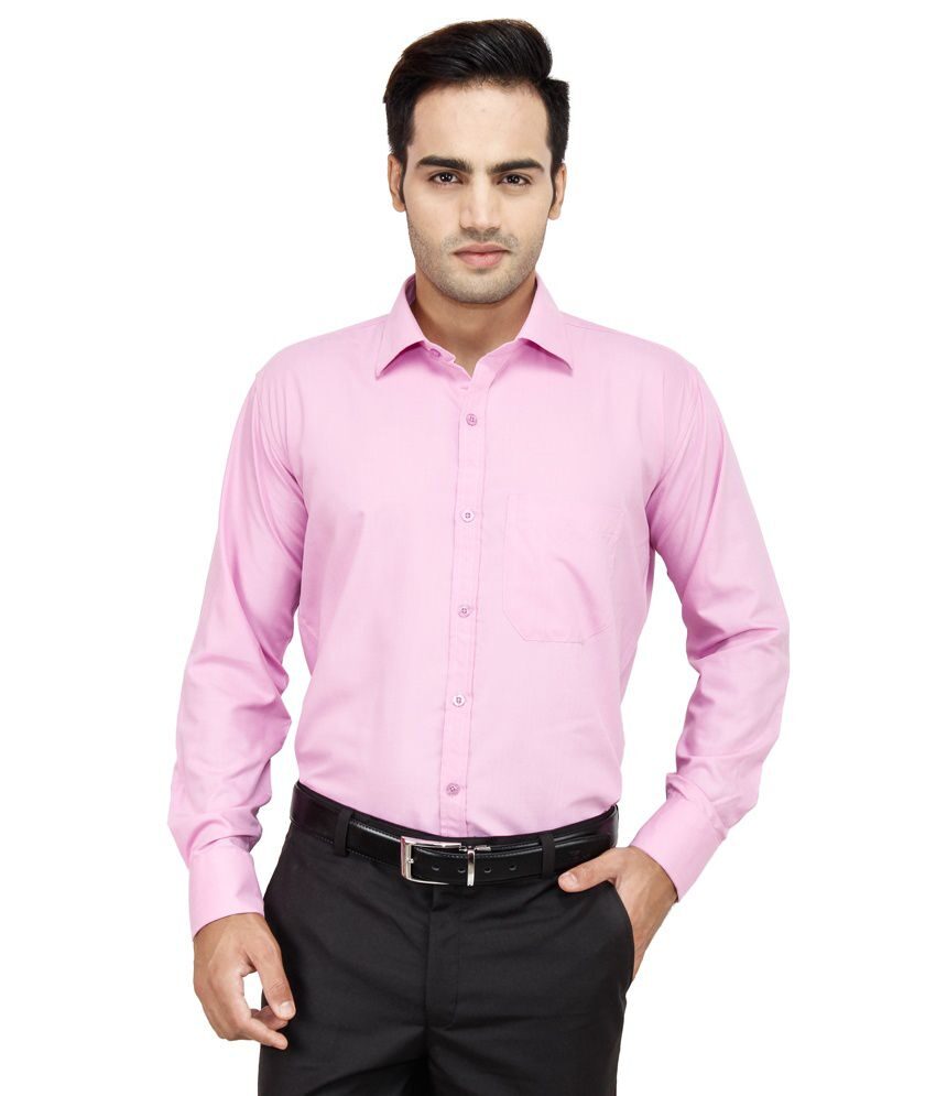 

SOMET Men Slim fit Formal Shirt - Pink