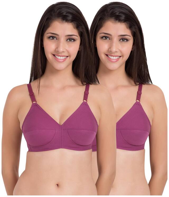 Souminie Pack of 2 Non Padded Cotton Racerback Bra - Pink