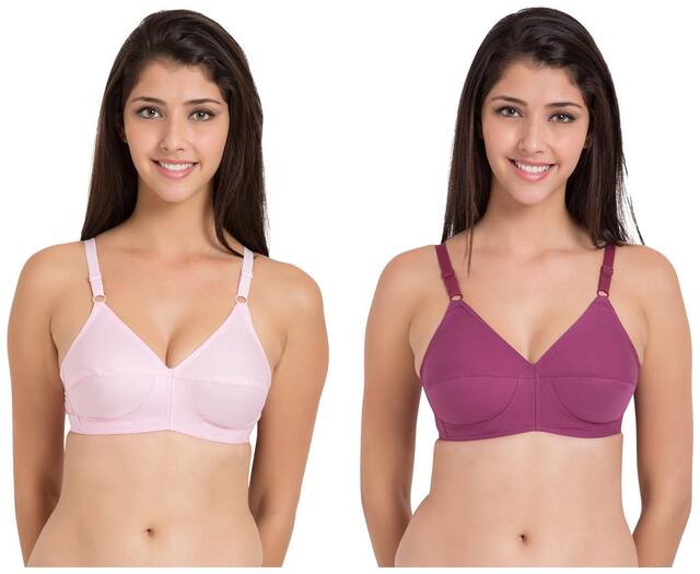 Souminie Pack of 2 Non Padded Cotton Racerback Bra - Multi