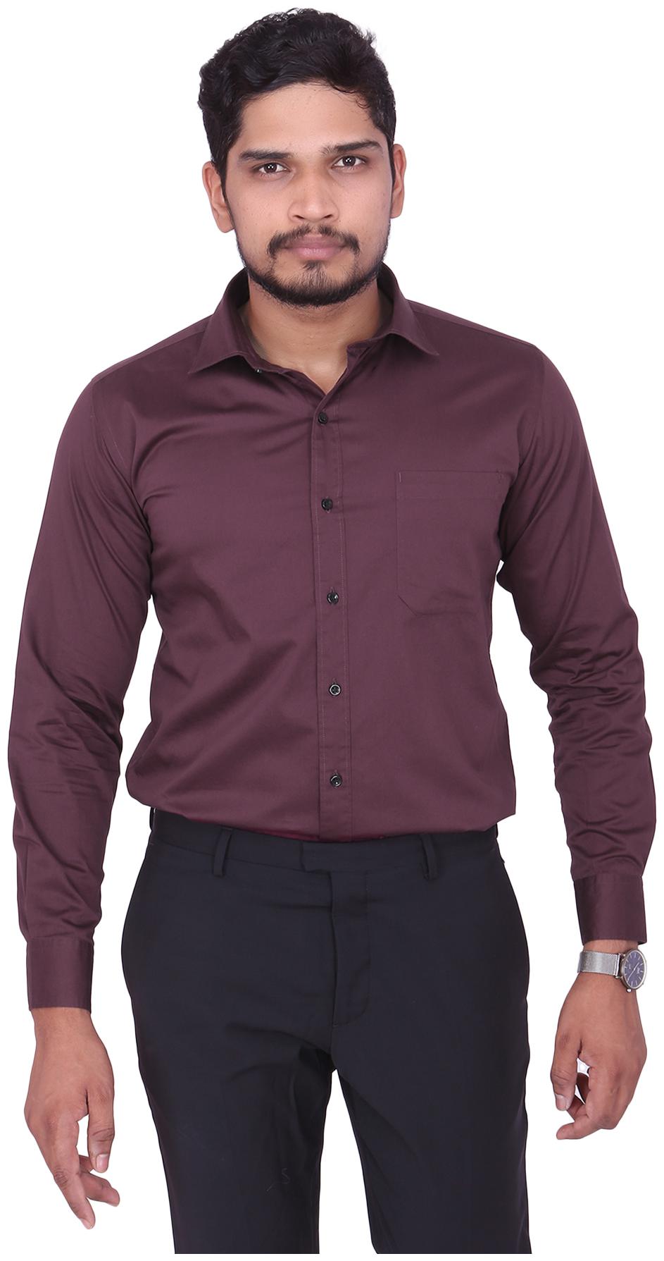 

South India Shopping Mall Men Slim fit Formal Shirt - Purple
